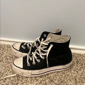 Black and White High-Top Sneakers